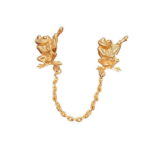 vintage Frog playing violin pins gold tone - Picture 2 of 6